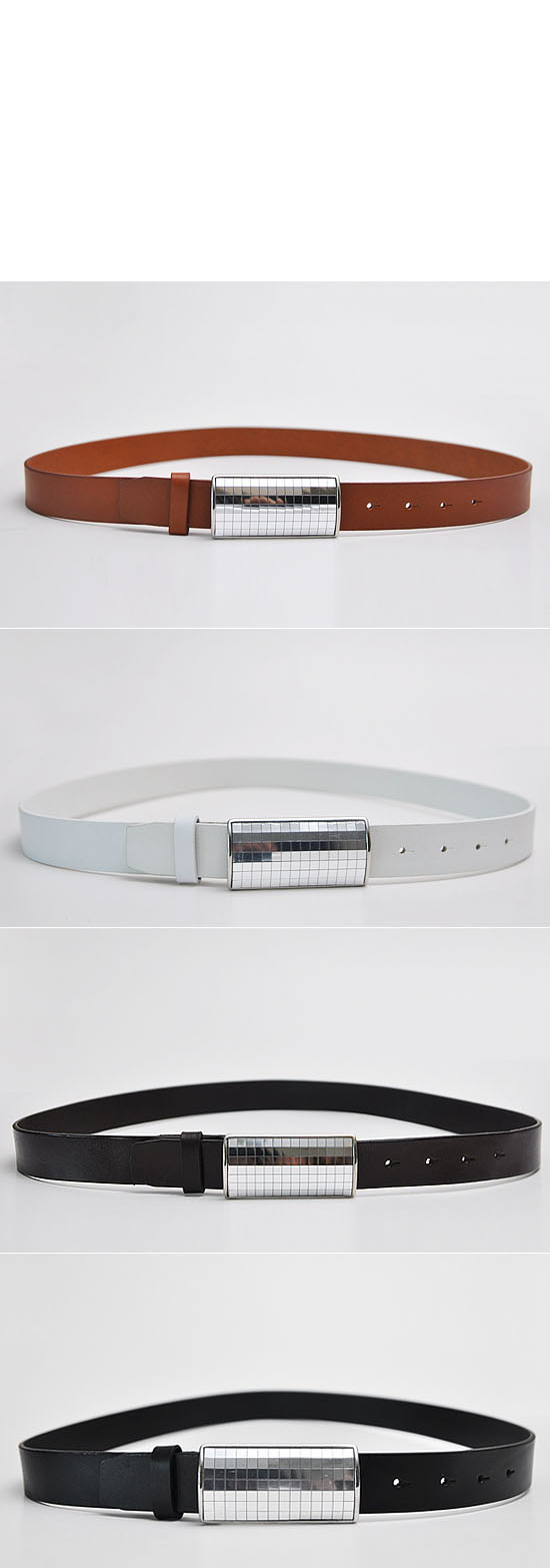 Accessories Belts Silver Flashy Razor Cowhide BeltBelt 42